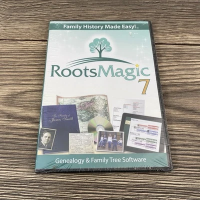 RootsMagic 7 Family Tree Genealogy CD Roots Magic 2015 New Sealed Disc Only - Image 1 of 2
