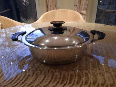 AMC Brattopf ca.  24 cm Durchmesser ca. 7 cm hoch mit Deckel - Bild 1 von 4