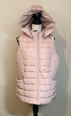 Maurice’s Puffer Vest Peach Pink Detachable Hood Size XL NEW - Image 1 of 4