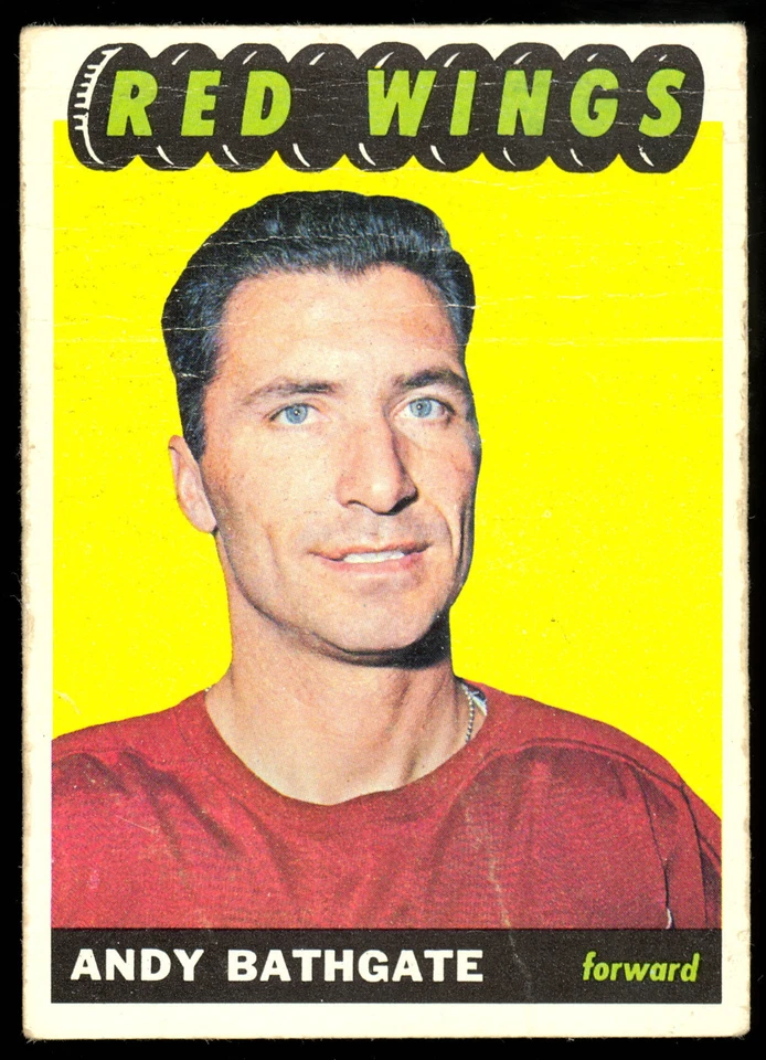 1965-66 TOPPS NHL HOCKEY #48 ANDY BATHGATE VG DETROIT RED WINGS N Y Rangers - Image 1 of 2