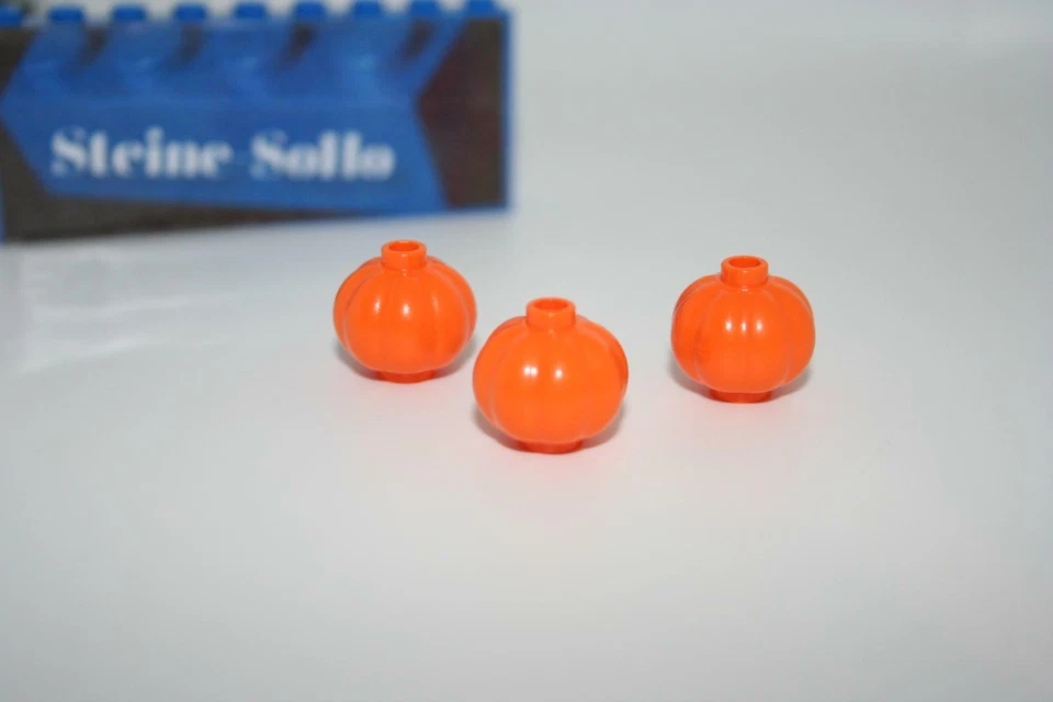 Lego (c) 3x Kürbis - orange - Kürbisse - 51270 - Food - Zubehör - Pumpkin - Bild 1 von 1