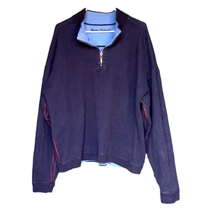 Tommy Bahama Shirt Adult 2X XXL Reversible Mens Quarter Zip Sweater Chest 58” - Picture 1 of 16