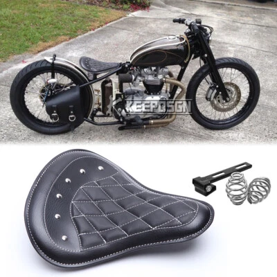Motorcycle Solo Seat 3" Springs For Triumph T120R BONNEVILLE 650 Chopper Bobber - Image 1 of 4