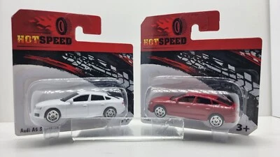 Hot Speed 1:64 Modellauto 2er Set Audi A5 Sportback rot & weiß   wie Hot Wheels - Bild 1 von 4