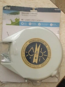 Retractable Clothesline 40ft Indoor Outdoor Use Durable Light Duty - Picture 1 of 2