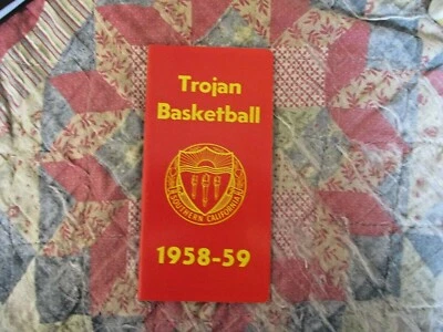 1958-59 USC TROJANS BASKETBALL MEDIA GUIDE Yearbook 1959 Press Book Program AD - Image 1 of 2