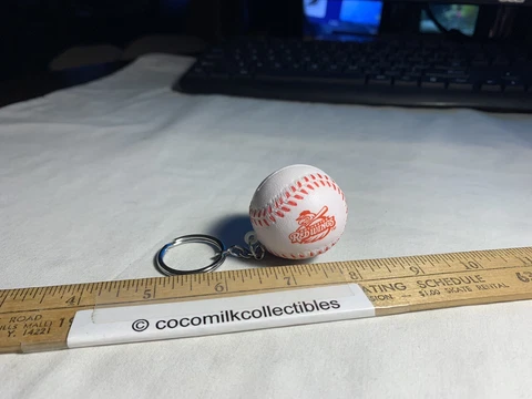 Vintage Key Chain Rochester Red Wings NY Minor Baseball Rubber Ball Toyota Auto Cover