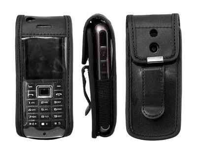 caseroxx Leather-Case with belt clip for Samsung GT-B2100 in black made of genui