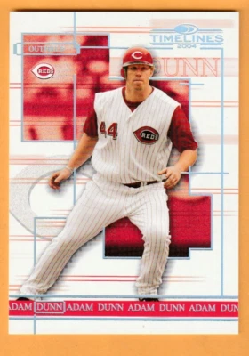 Adam Dunn Cincinnati Reds 2004 Donruss Timelines Silver #1/100 Texas Longhorns Foto 1 de 2
