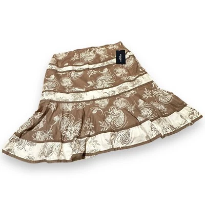 Falda de algodón estilo campesino Sonoma para mujer 12 baño de barro floral cachemira nueva con etiquetas Foto 1 de 4