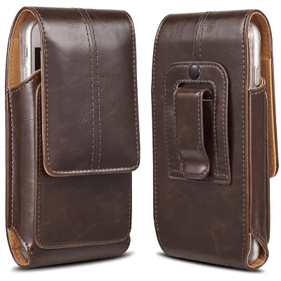 Funda de cuero con cinturón para iPhone XS 11 12 13 15 Pro Max Samsung 9+ S10+ Foto 1 de 4