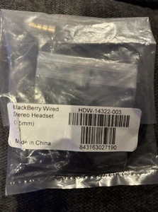 Blackberry Mobile Phone Wired Stereo Handsfree Headset 3.5 mm HDW-14322-003 - Picture 1 of 3