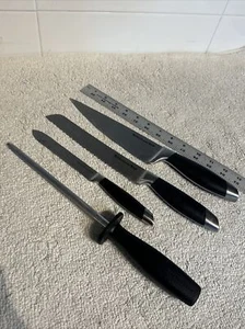 KITCHENAID FULLY FORGED KNIFE Set (3) Plus Sharpener - Picture 1 of 5