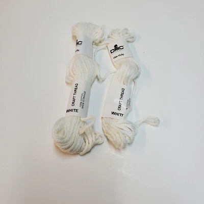 2 Skeins of DMC 10mm of Cotton Embroidery Floss Color White - Image 1 of 3