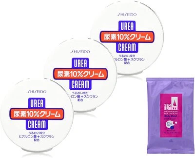 SHISEIDO 10% UREA Hand & Legs Cream 100g 3set 3 body sheets bonus Japan - Image 1 of 3