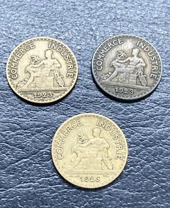 1923 (2) 1926 (1) France Bon Pour 50 Centimes Chambres Commerce Industrie - Picture 1 of 10