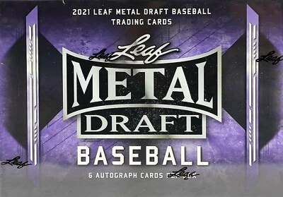 5  Box  LOT  2021  Leaf METAL DRAFT Baseball Hobby Edition 30 AUTOGRAPHED CARDS - Image 1 of 4