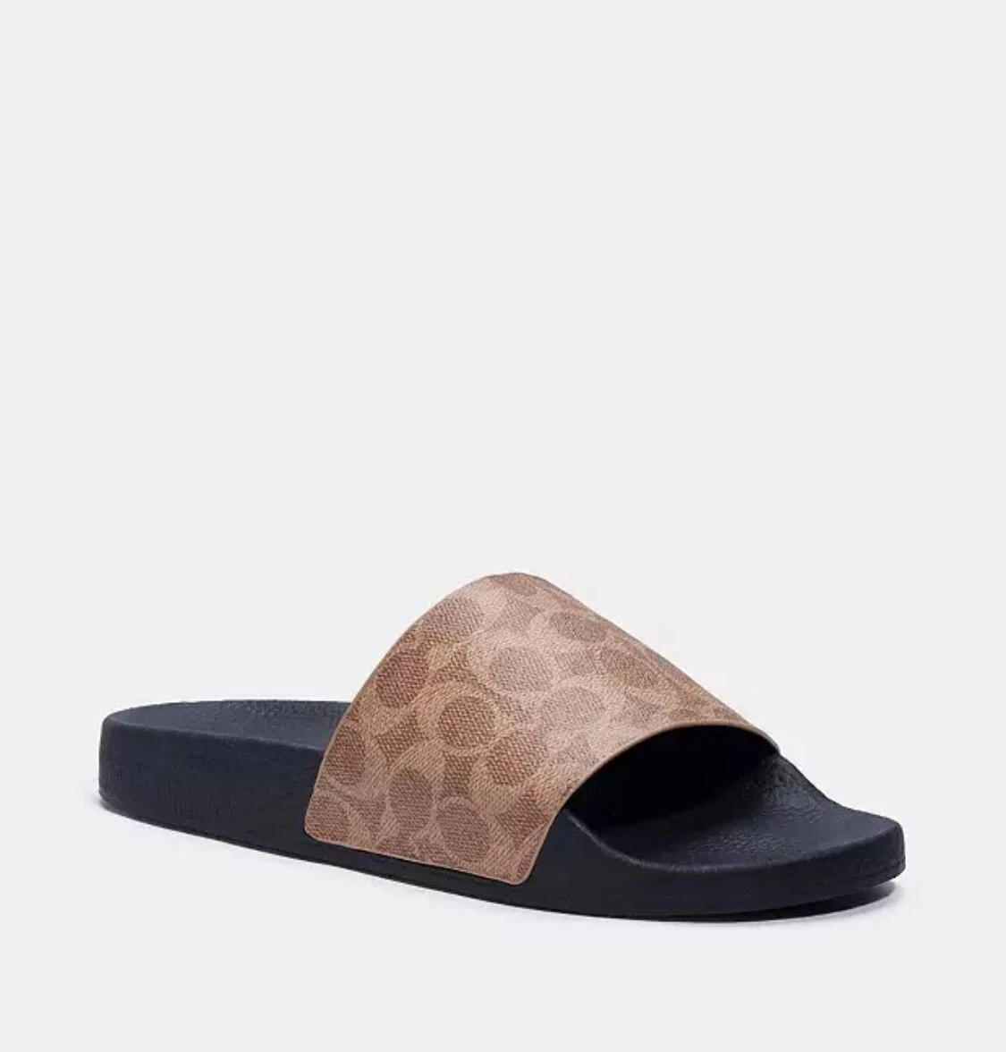 COACH ブラック ロゴ スライドサンダル　シグネチャー　超美品　27cm COACH ブラック ロゴ スライドサンダル シグネチャー 超美品 27cm