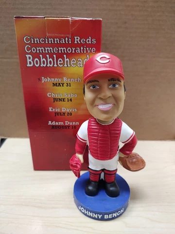 Cincinnati Reds Johnny Bench 2002 Commemorative Bobblehead BD&A Cover