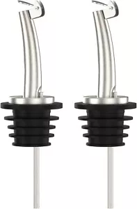 2 Pcs Oil Spout Liquor Bottle Pourer Spouts Stainless Steel Speed Pour Spouts Ol - Picture 1 of 3