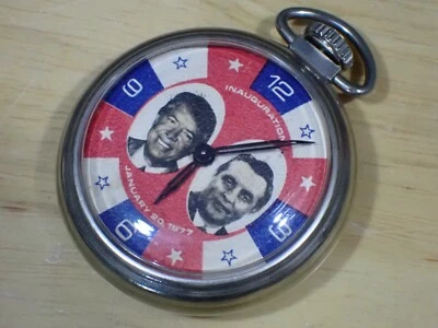 January 20, 1977, Jimmy Carter Walter Mondale Inauguration Pocket Watch Runs - Image 1 of 4