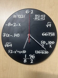 Mathematical Equation Math Quiz Black Board Home Wall Clock - GREAT GIFT IDEA - Picture 1 of 7