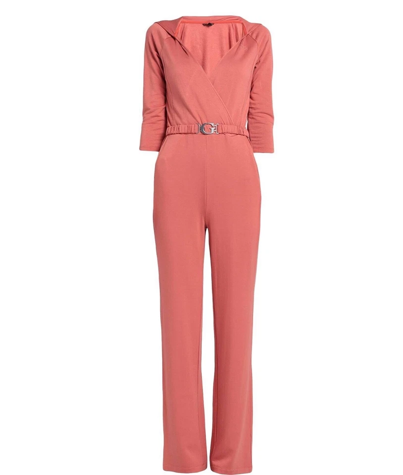 GUESS MONO MAMELUCO MALVA ÓXIDO ROSA PASTEL BEIGE POLAR XS X-PEQUEÑO USADO UNA VEZ Foto 1 de 4