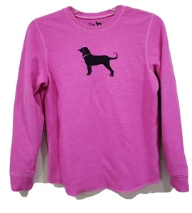 The Black Dog Tavern Marthas Vineyard Girls Kids Pink Thermal Shirt Top Size L - Picture 1 of 9