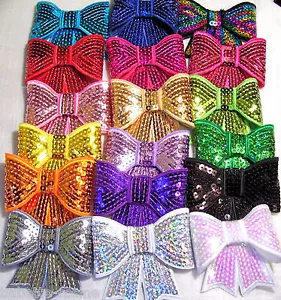 GROS NOEUD APPLIQUE SEQUIN ** 7 x 7 cm ** Couture Embellissement Fêtes spectacle - Picture 1 of 37