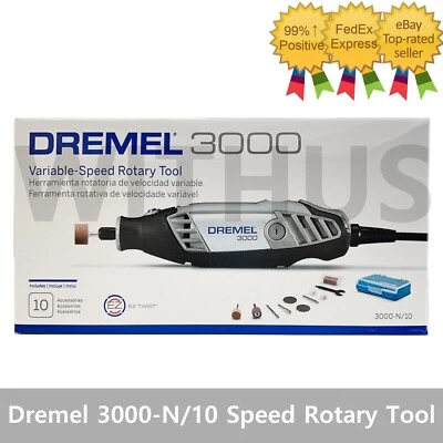 Dremel 3000-N/10 Variable Speed Rotary Tool (220V/NEW) with 10 Accessories Kit= - Image 1 of 4