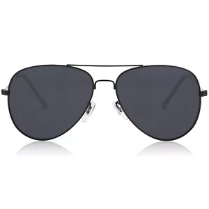Klassische polarisierte Pilotensonnenbrille verspiegelte UV400-Gläser Männer Frauen schwarze Brille - Bild 1 von 3
