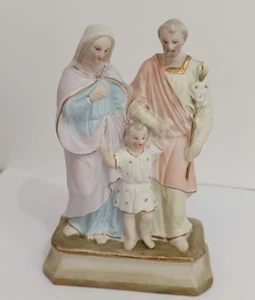 Antique Bisque Porcelain Statue Depicting Holy Family Virgin Mary Saint Joseph - Picture 1 of 7