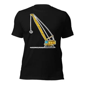 Crawler Crane T-Shirt, Adult Clothing, Construction Vehicle - Picture 1 of 13
