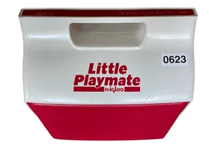 VTG Igloo Little Playmate Insulated Cooler 6 Pk w/Ice Push Button Lid Red White - Picture 1 of 6