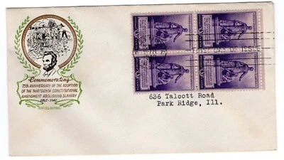#902 Emancipation Lincoln 13th Ammendment 1940 FDC - Torkel Gundel - Image 1 of 2