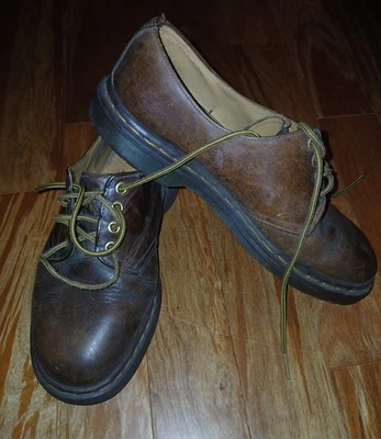 Oxford de cuero marrón vintage Dr. Doc Martens para hombre 10 10 1/2 EE. UU. hechos en Inglaterra  Foto 1 de 4