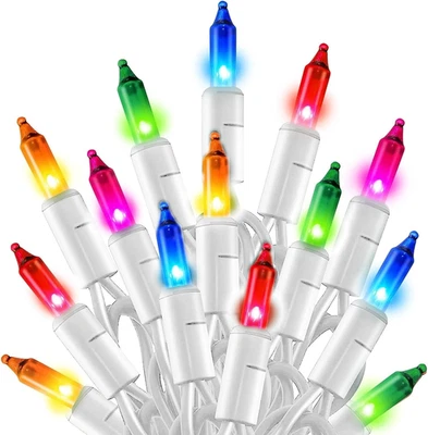 Christmas String Lights, 20FT 100 Count Incandescent White Wire Christmas Lights - Image 1 of 4