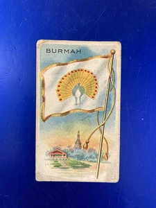 1910-11 Flaggen aller Nationen Tabak T59 Rekrut GreenBack Myanmar Burma - Bild 1 von 2