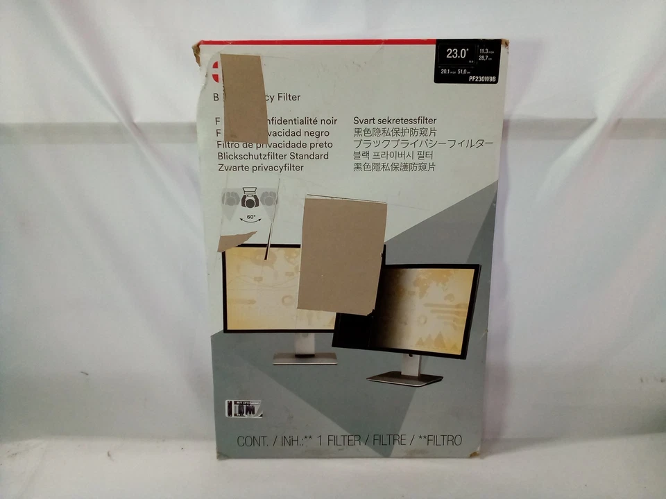 3M Frameless Blackout Privacy Filter for 23  Widescreen Monitor  16:9 - Image 1 of 4