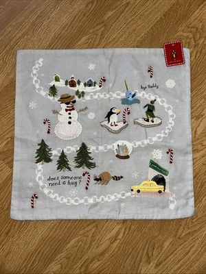 AGOTADO NUEVO CON ETIQUETAS Funda de almohada Pottery Barn Buddy The ELF Holiday 20 x 20 pulgadas Foto 1 de 4