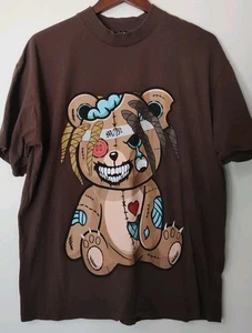 Boohoo Angry Teddy T-shirt Oversized Medium - Picture 1 of 8