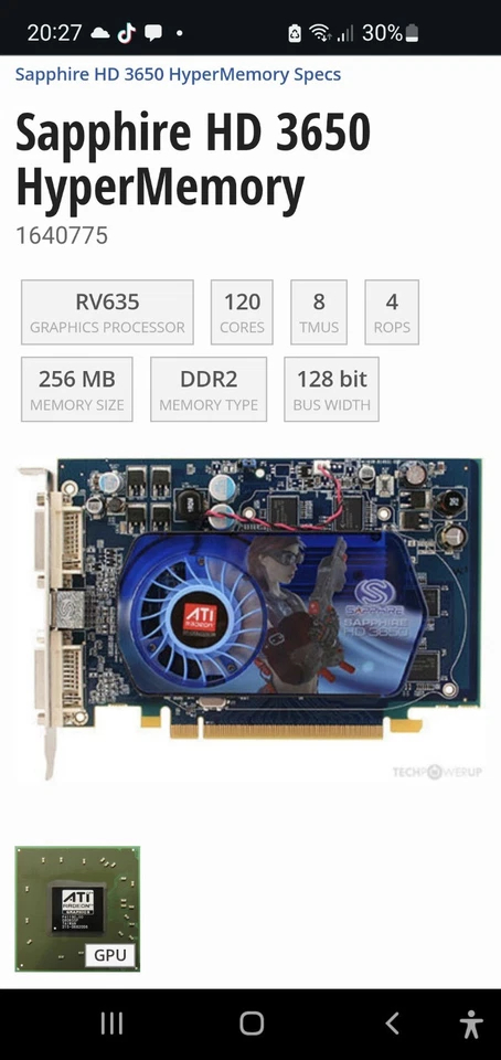 Sapphire ATI Radeon HD 3650  Perfetta - Immagine 1 di 4