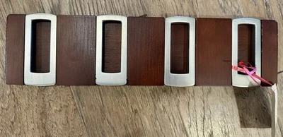 Umbra Hookaboo Moderno Suporte de Parede Rack Flutuante Bambu 4 Ganchos de Metal Matt Carr - Imagem 1 de 4