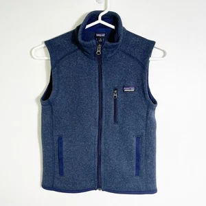 Patagonia Better Sweater Vest Navy Blue Boys Kids Small 7-8 - Picture 1 of 2