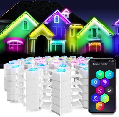 200ft Permanent Outdoor RGB Smart Eaves Lights | Waterproof, Music Sync, App Con - Image 1 of 4