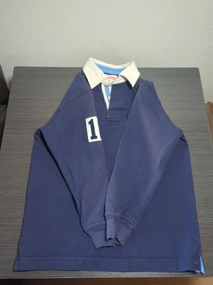 Brooks Brothers Rugby Shirt Boys Sz Small, Shield Patch Blue, Long Sleeve - Image 1 of 4