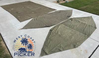 Carpas militares para cachorros 1/2 refugio medio cachorro tienda del ejército 1952 y (nombrado 1945) Mil-T-3725 Foto 1 de 4