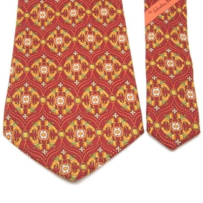 Salvatore Ferragamo Corbata todo el patrón Leopardo auténtico hecho en... - Imagen 1 de 4