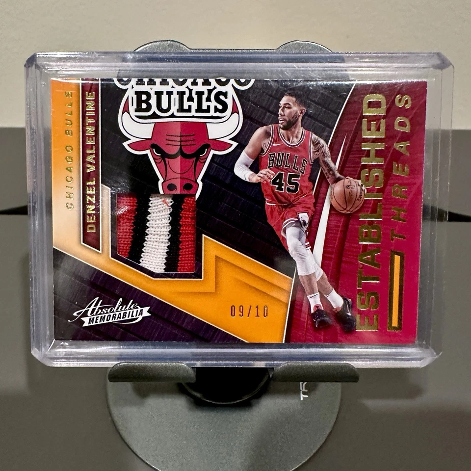 2017-18 Absolute Denzel Valentine Established Prime Threads Game Worn Patch /10 - Image 1 of 1