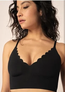 Skiny Women's Bustier Full Coverage Bra Removable Pads Unwired Black UK 16 BNWT - Picture 1 of 14